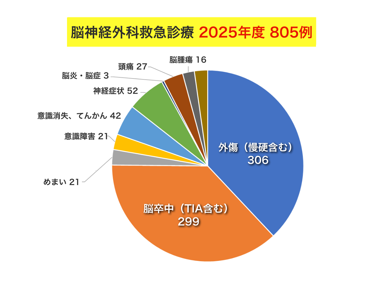 脳神経外科救急診療 2025年度 805例